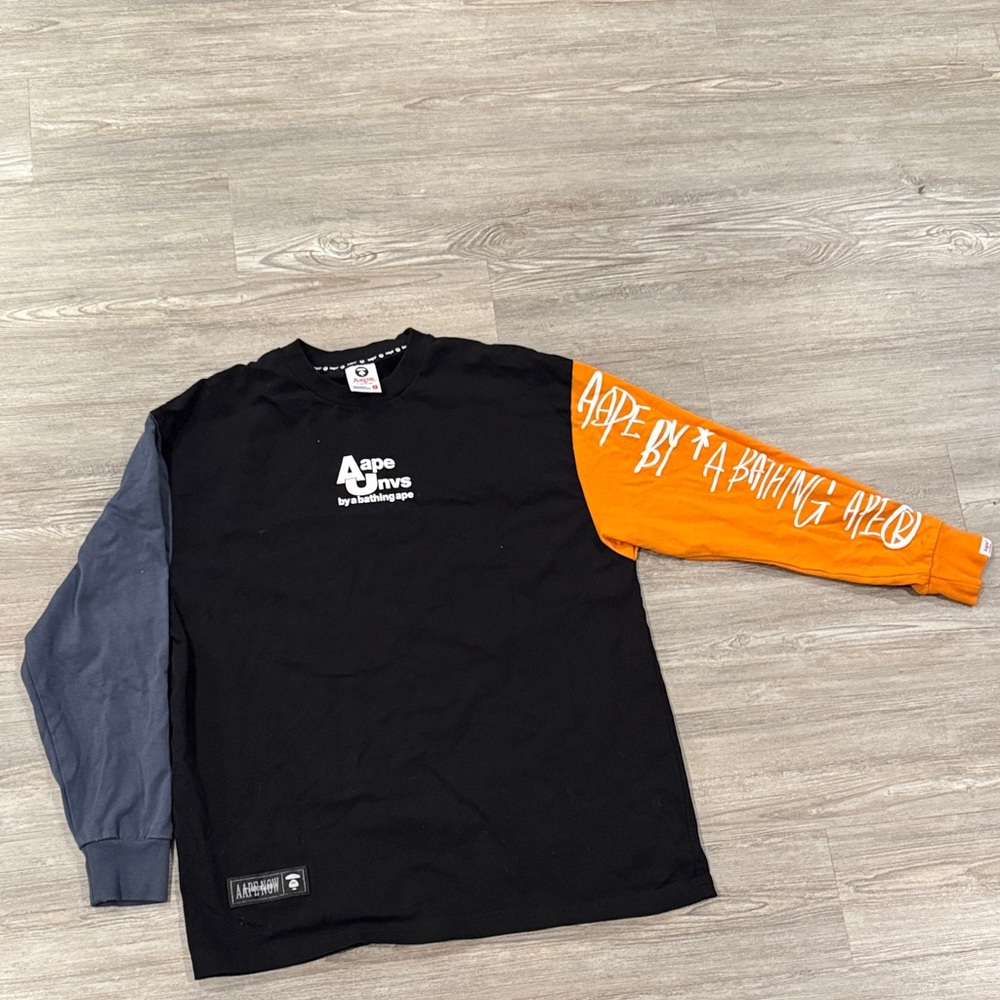 Aape by A Bathing Ape Men's Long Sleeve Shirt - Black, Orange, Gray